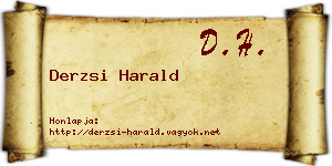 Derzsi Harald névjegykártya